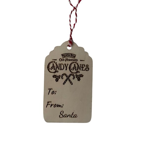 Christmas Gift Tags Ornaments Holiday Gift Tags Wood Gift Tags set of 6 - Picture 3 of 7